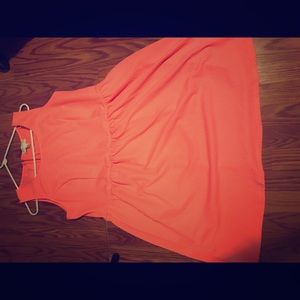 Neon Coral Dress Plus Size